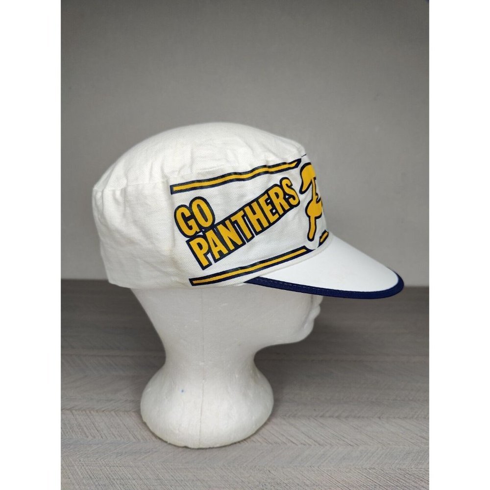 Vintage 80s Pitt Panthers Pittsburgh Painters Cap Hat AJD Size M-L USA Made - Picture 8 of 11
